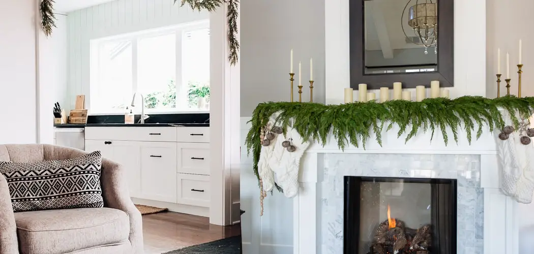 How to Hang Garland on Mantle Without Nails