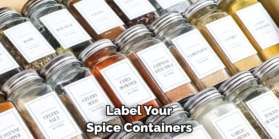 Label Your Spice Containers