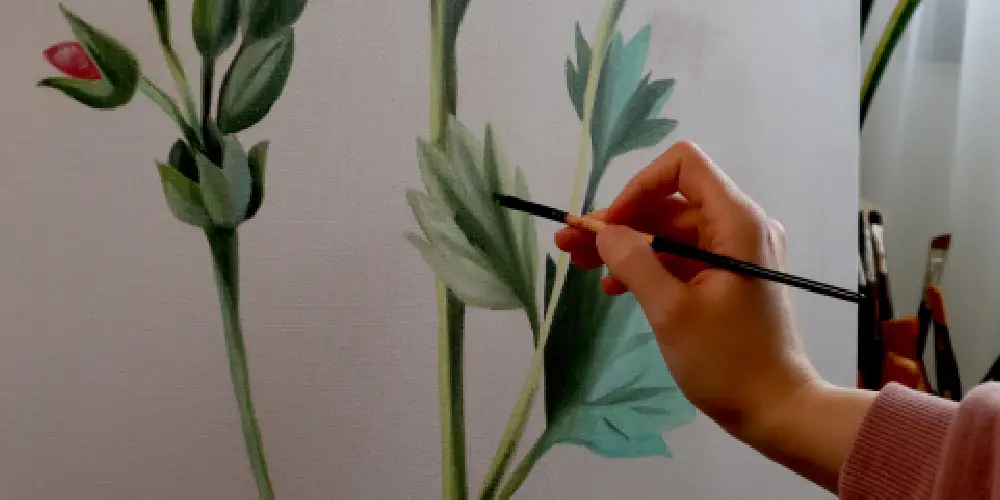 How to Paint Large Flowers on A Wall