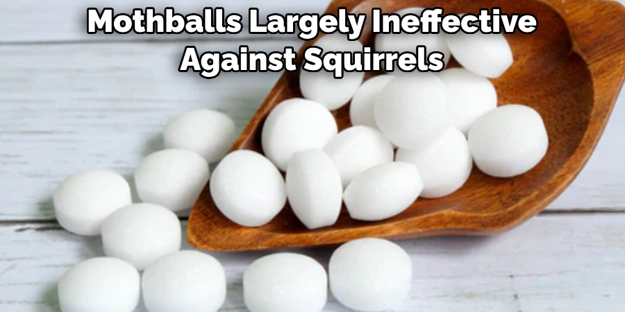 Mothballs Largely Ineffective 
Against Squirrels