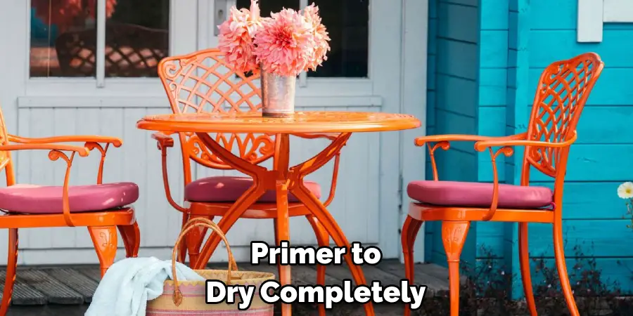 Primer to Dry Completely