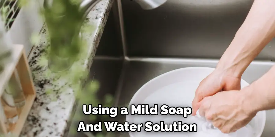 Using a Mild Soap And Water Solution