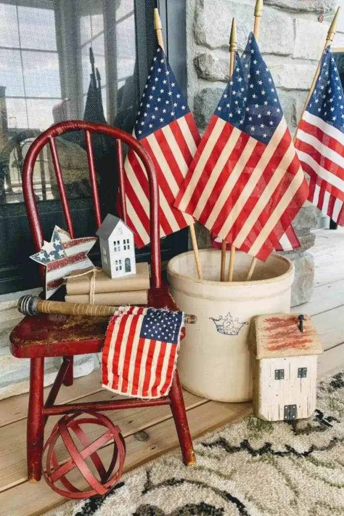 4th of July Front Porch Decor Easy