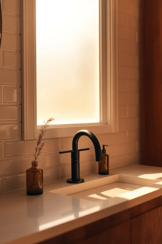 2. Frosted Glass Panel Door