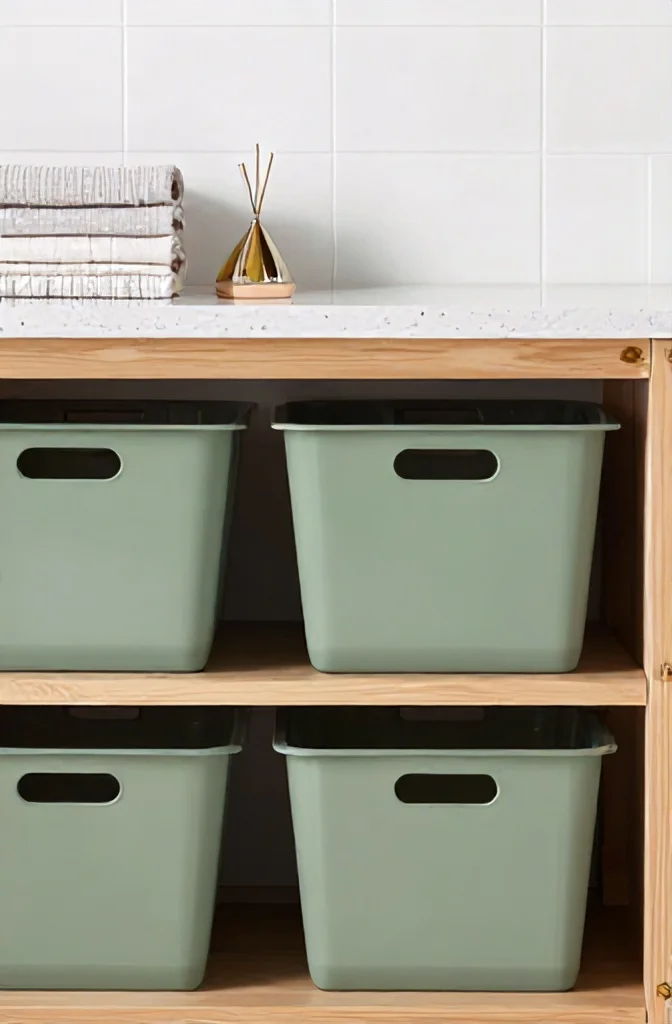 3. Colorful Storage Bins