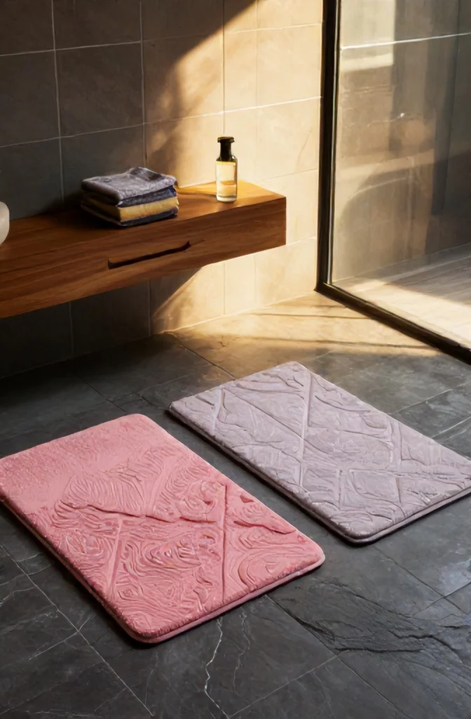4. Colorful Bath Mats