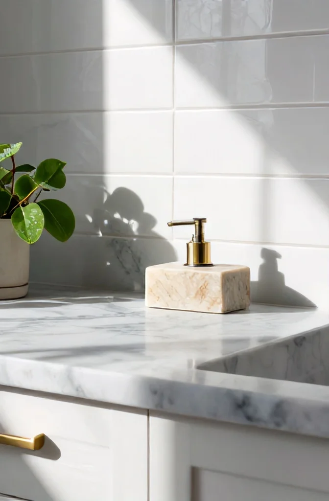 25. Natural Stone Soap Dispenser