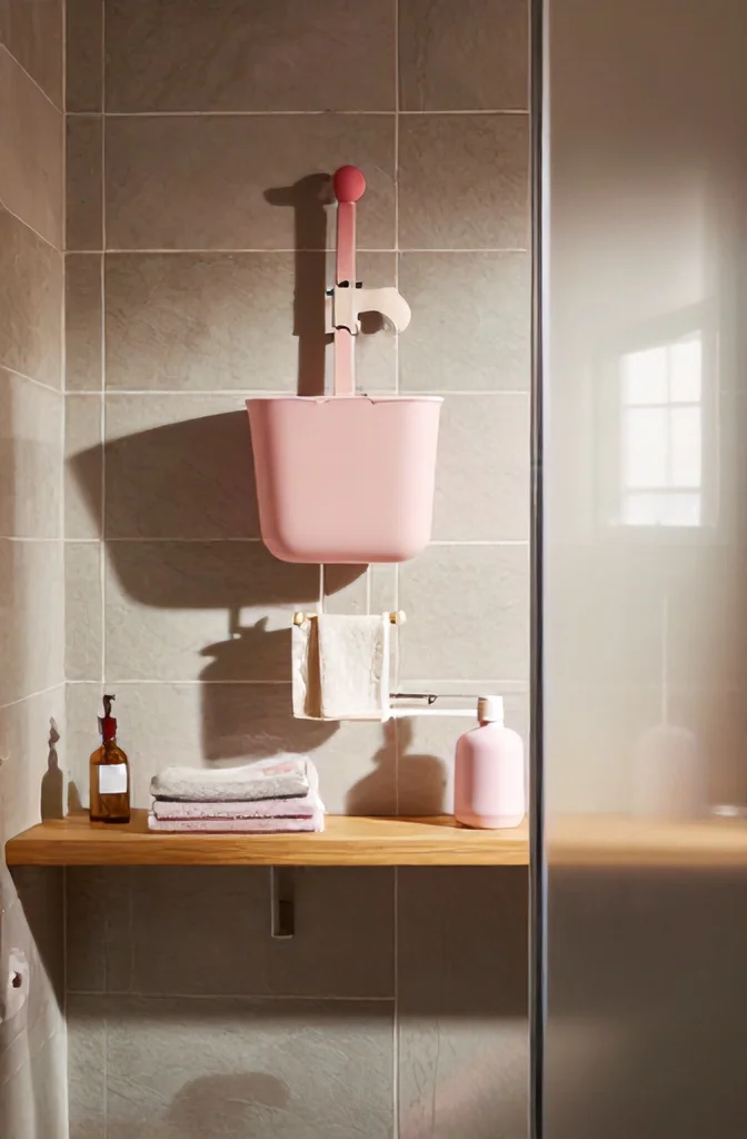 28. Kids’ Bath Time Accessories Organizer