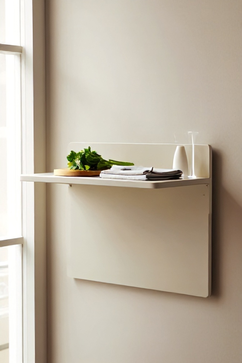 Fold‑Down Wall‑Mounted Table (Rental‑Friendly)