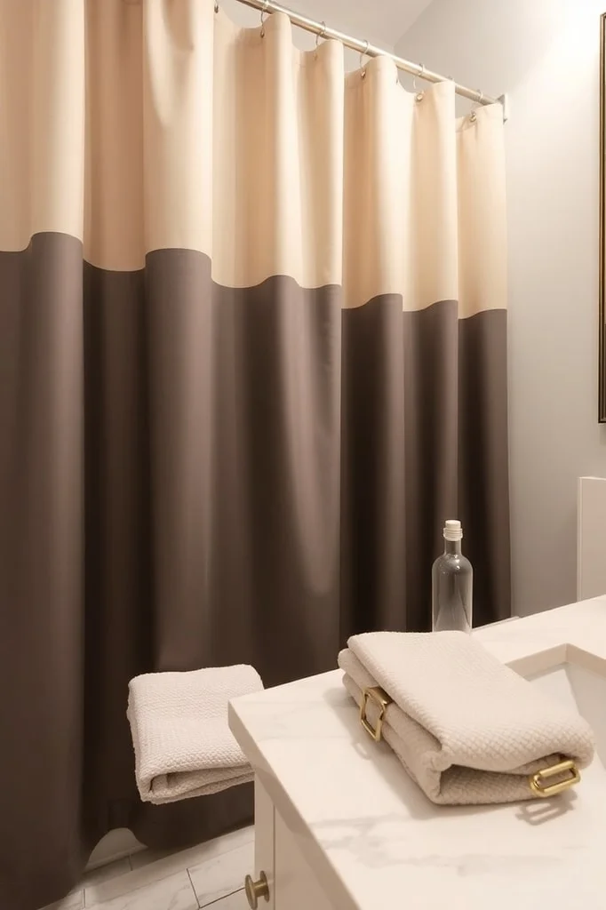 11. Coastal-Inspired Shower Curtains