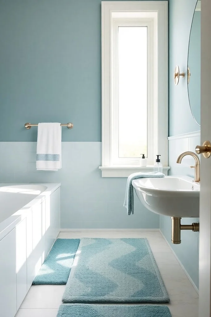 19. Ocean-Inspired Bath Mats