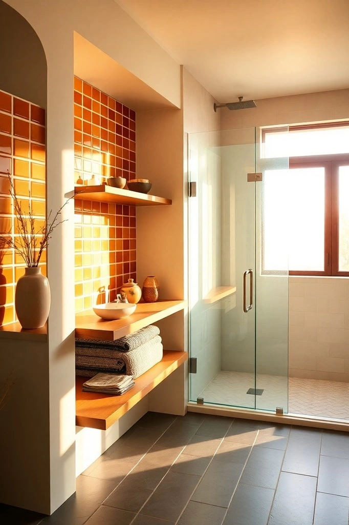 32. Ceramic Tile Shelving Accents