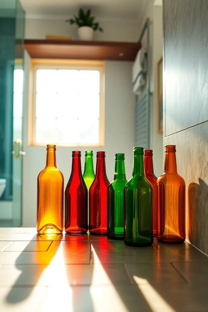 32. Colorful Glass Bottles