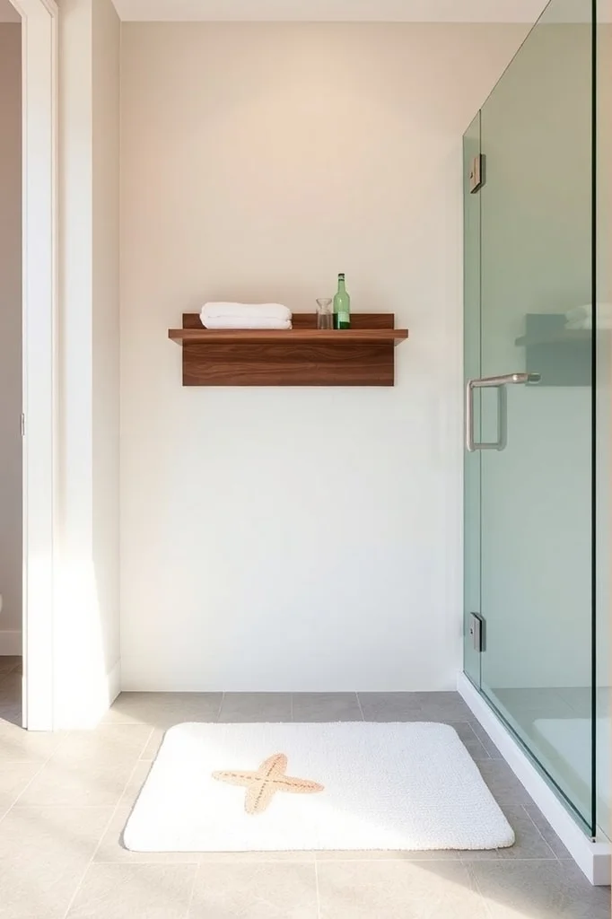 36. Beach-Themed Shower Mat